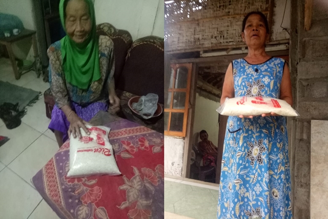 Pembagian Paket Beras Bulan Ramadhan dari H Hendy Siswanto di Kecamatan Wuluhan