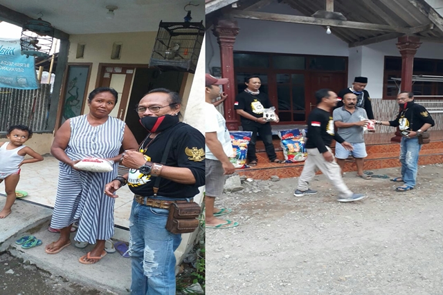 Relawan H Hendy Siswanto Berikan Santunan Paket Beras