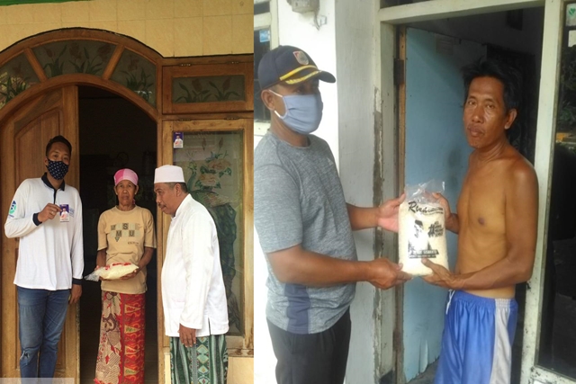 Tim H Hendy Siswanto Bagikan Paket Beras di Kecamatan Rambi dan Balung