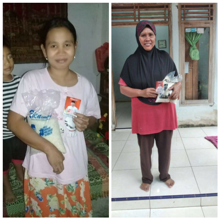 Warga Desa Jatiroto Jember Menerima Paket Beras dari H Hendy Siswanto