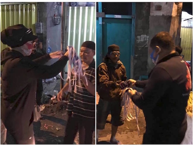 Inisiatif Bacabup H Hendy Siswanto Bagikan Masker bagi Para Pedagang