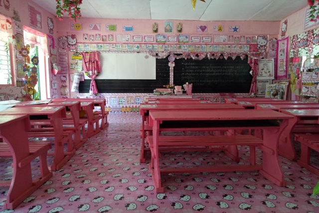 Guru Merogoh Kocek Sendiri Ubah Kelas Jadi 'House of Hello Kitty'