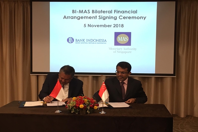 BI dan Bank Sentral Singapura Sepakati Perjanjian Keuangan Bilateral