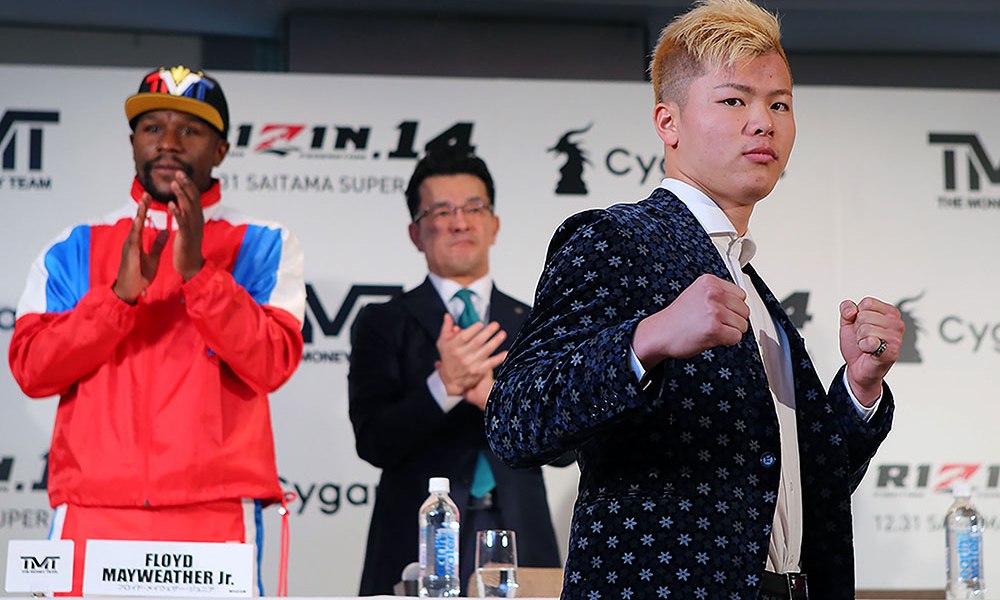 Lawan Mayweather, Tenshin Siap Tinju dengan Hook "Petirnya"