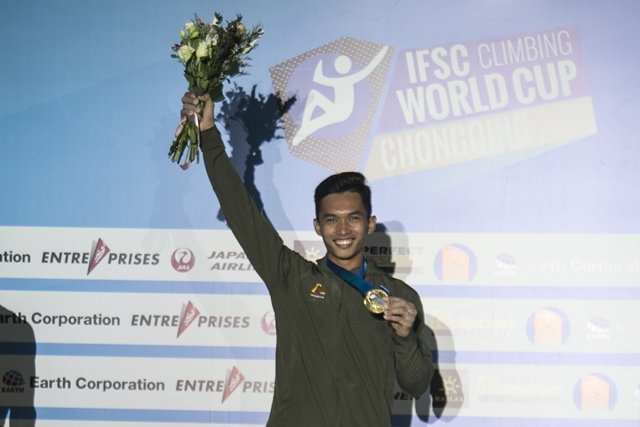 Indonesia Juara Dunia Panjat Tebing IFSC Climbing Chongqing, China