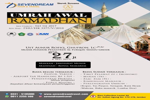 Umroh Awal Ramadan Persembahan Seven Dream Travel