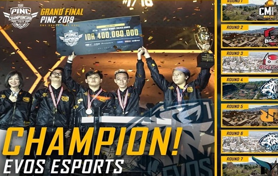 Tampil Perkasa, EVOS Esports Sukses Sabet Gelar Juara PINC 2019