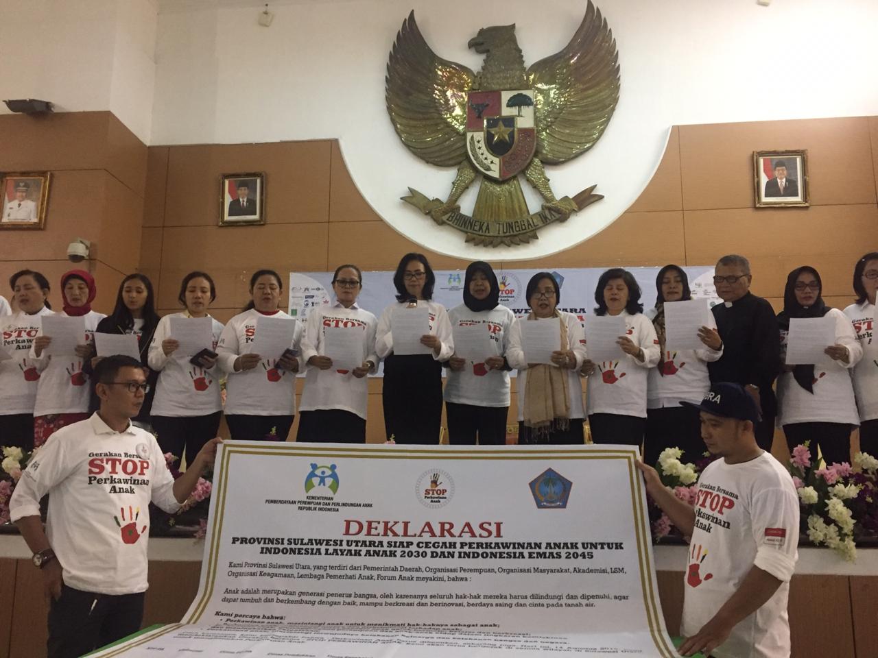 Sulawesi Utara Deklarasikan Gerakan Bersama Stop Perkawinan Anak