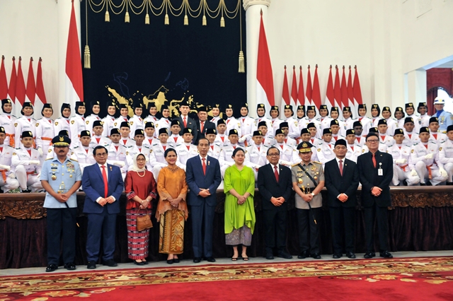 68 Anggota Paskibraka Dikukuhkan di Istana Negara