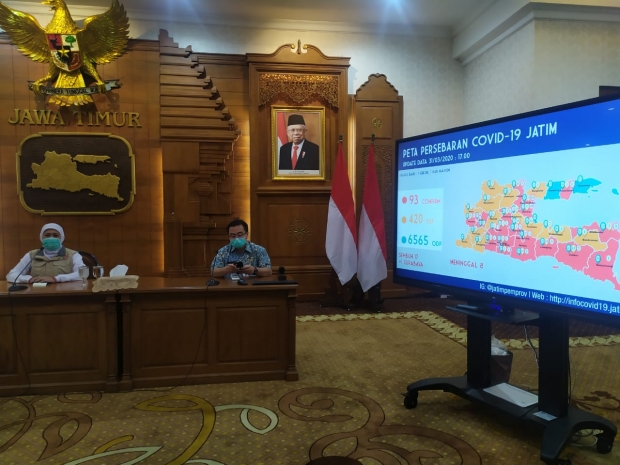 Di Jatim 93 Orang Terkonfirmasi Positif Covid-19