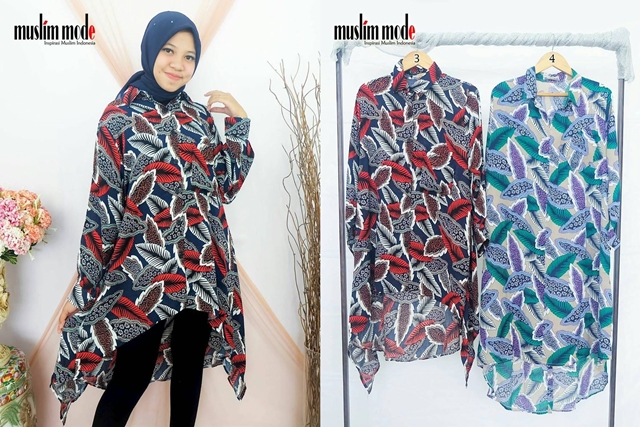 Atsw Tunik Daun Muslim Mode