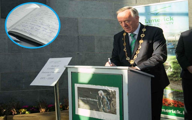 Balai Kota Limerick Persembahkan Buku Belasungkawa Untuk Dolores