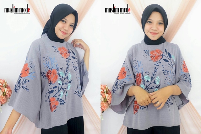 MM 1.jpg Atsw Blouse Bunga Bordir Muslim Mode