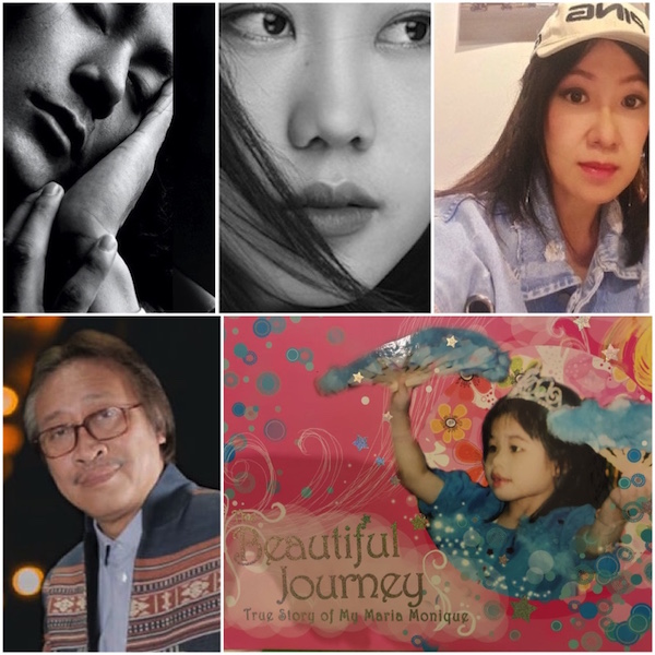 (Atas) Aktor Tibet Danzi Daji, Produser film Vivichen, Pendiri YMM, Penulis Lagu Will to Heal dan Ibunda Mendiang Maria Monique (bawah, kanan) serta Purwacaraka, Maestro Musik Indonesia.jpg