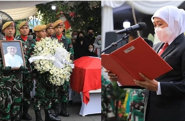 Gubernur Jatim Khofifah IP Menjadi Irup dalam Pemakaman Alm Hermanto Dardak, Ayahanda Wagub Jatim, Emil Dardak.jpg