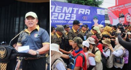 Bupati Jember Hendy Ingatkan Peserta Tajemtra untuk tetap sholat dalam perjalanan gerak jalan.jpg